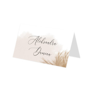 Winietki ślubne na stół Minimal Pampas