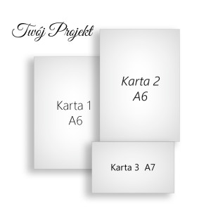Zaproszenia Trzykartkowe z Twojego Projektu