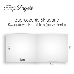 Zaproszenia Składane Kwadratowe z Twojego Projektu