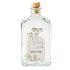 Naklejki na nalewki duże 8szt White Ruscus