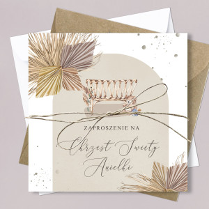 Zaproszenie na Chrzest Święty - KREATOR - Boho Room