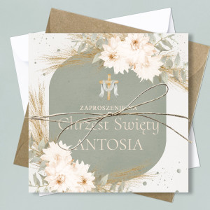Zaproszenie na Chrzest Święty - KREATOR - Boho Sage