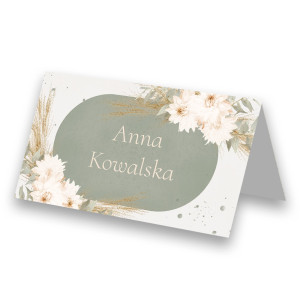 Winietki na Chrzest Święty Boho Sage Realizacja w 24h
