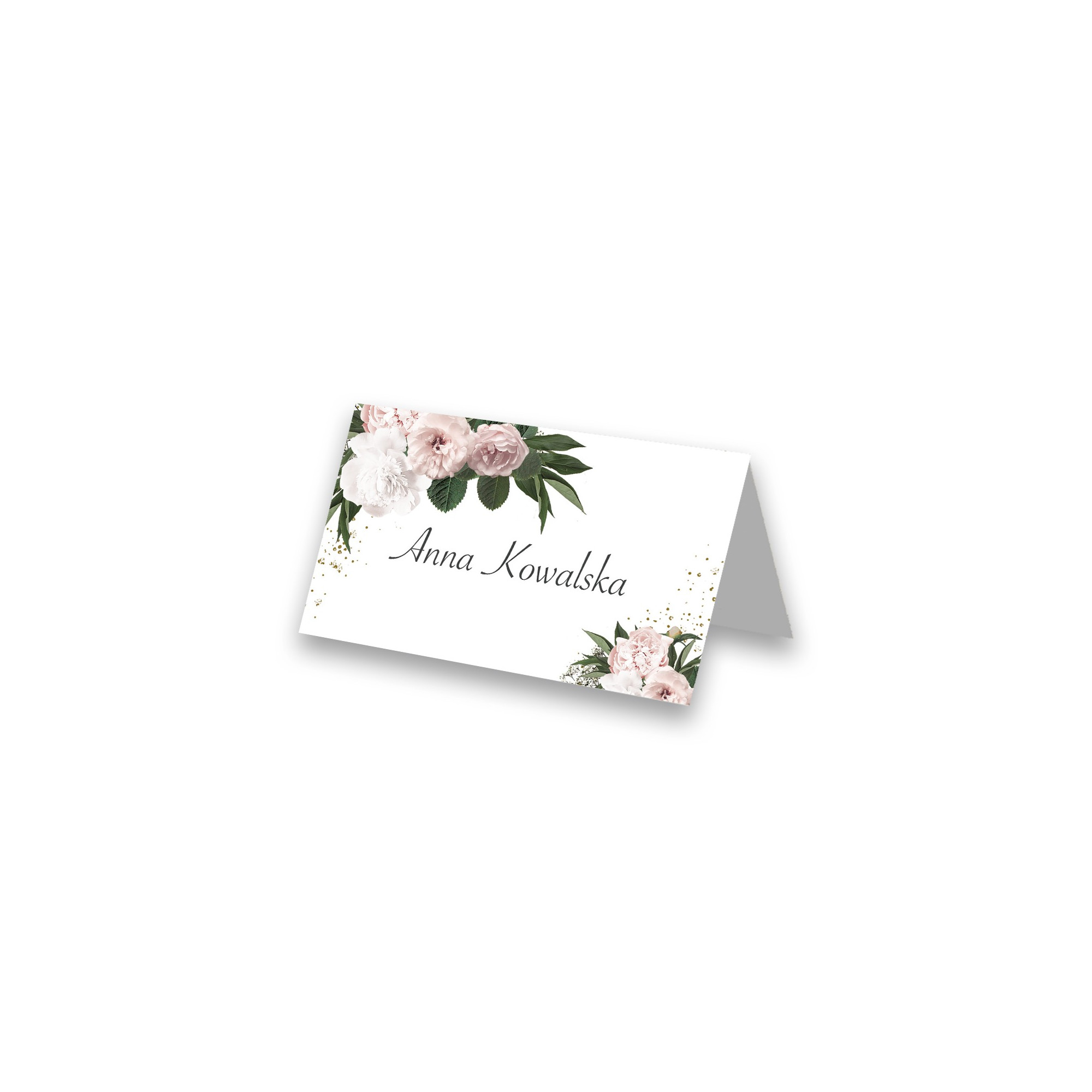 Winietki na Chrzest Święty Floral Heart Realizacja w 24h