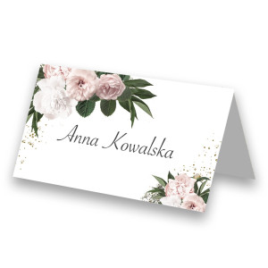 Winietki na Chrzest Święty Floral Heart Realizacja w 24h