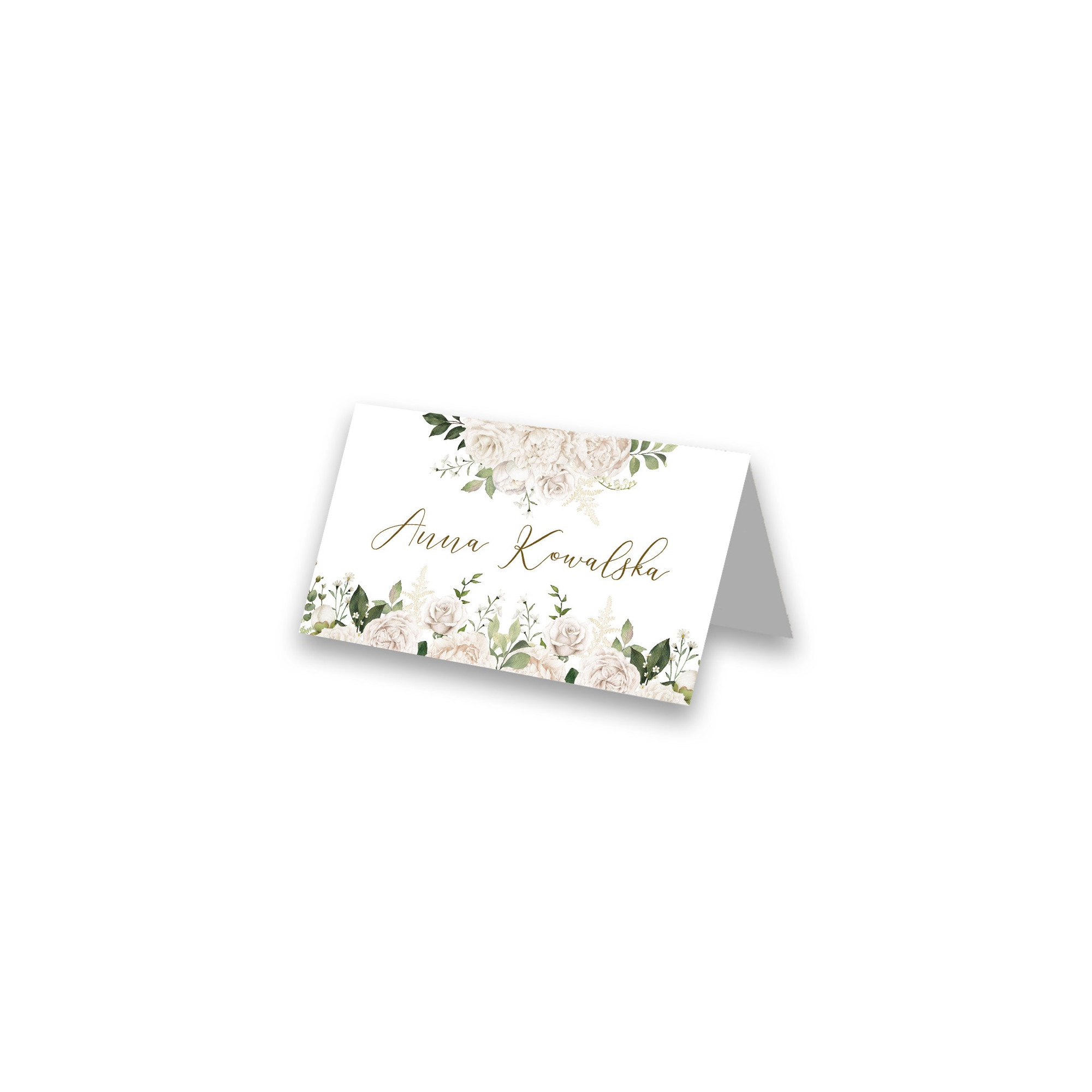 Winietki na Chrzest Święty White Peonies Realizacja w 24h