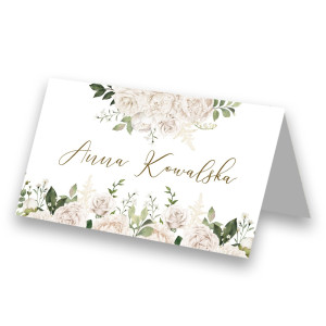 Winietki na Chrzest Święty White Peonies Realizacja w 24h