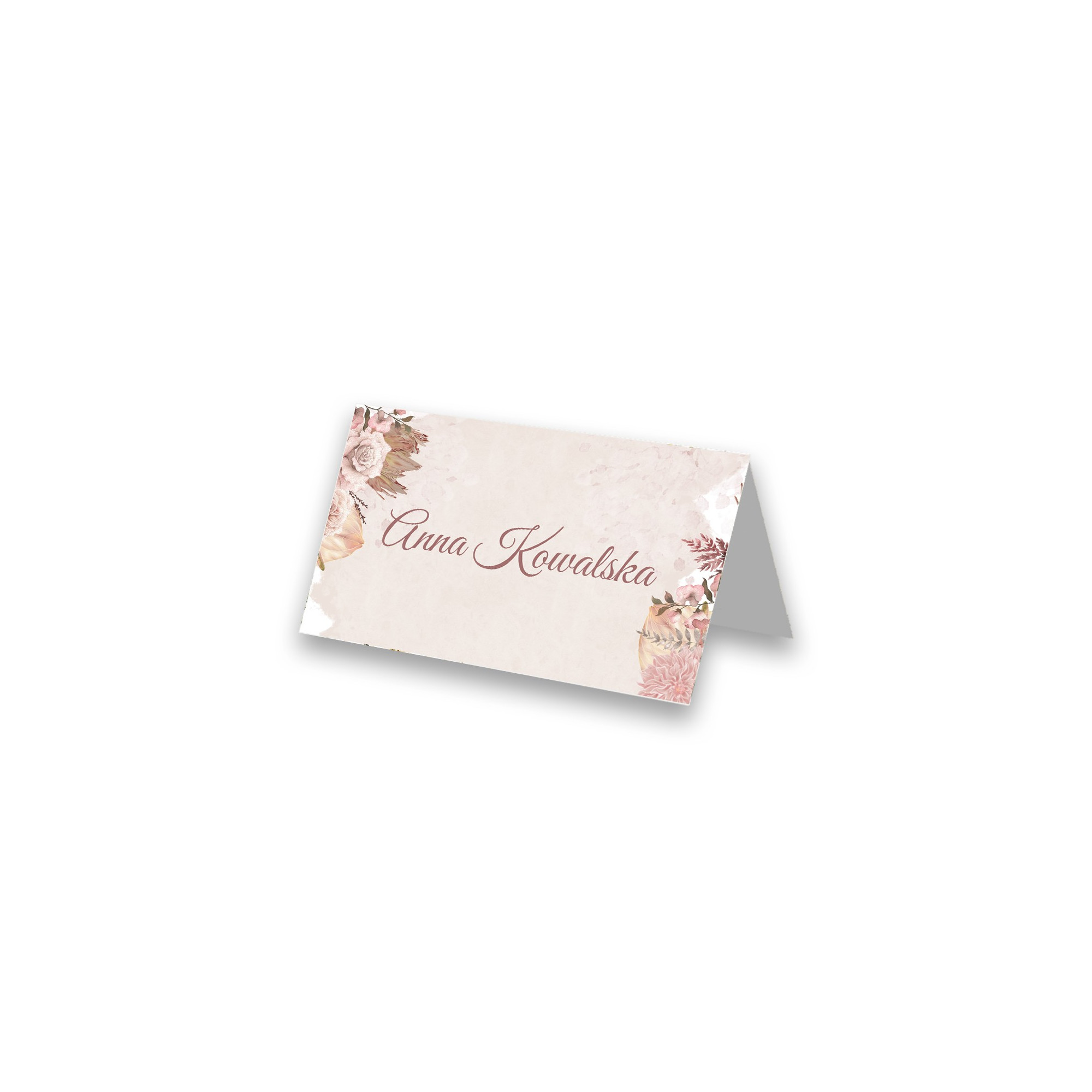Winietki na Chrzest Święty Boho Flowers Realizacja w 24h