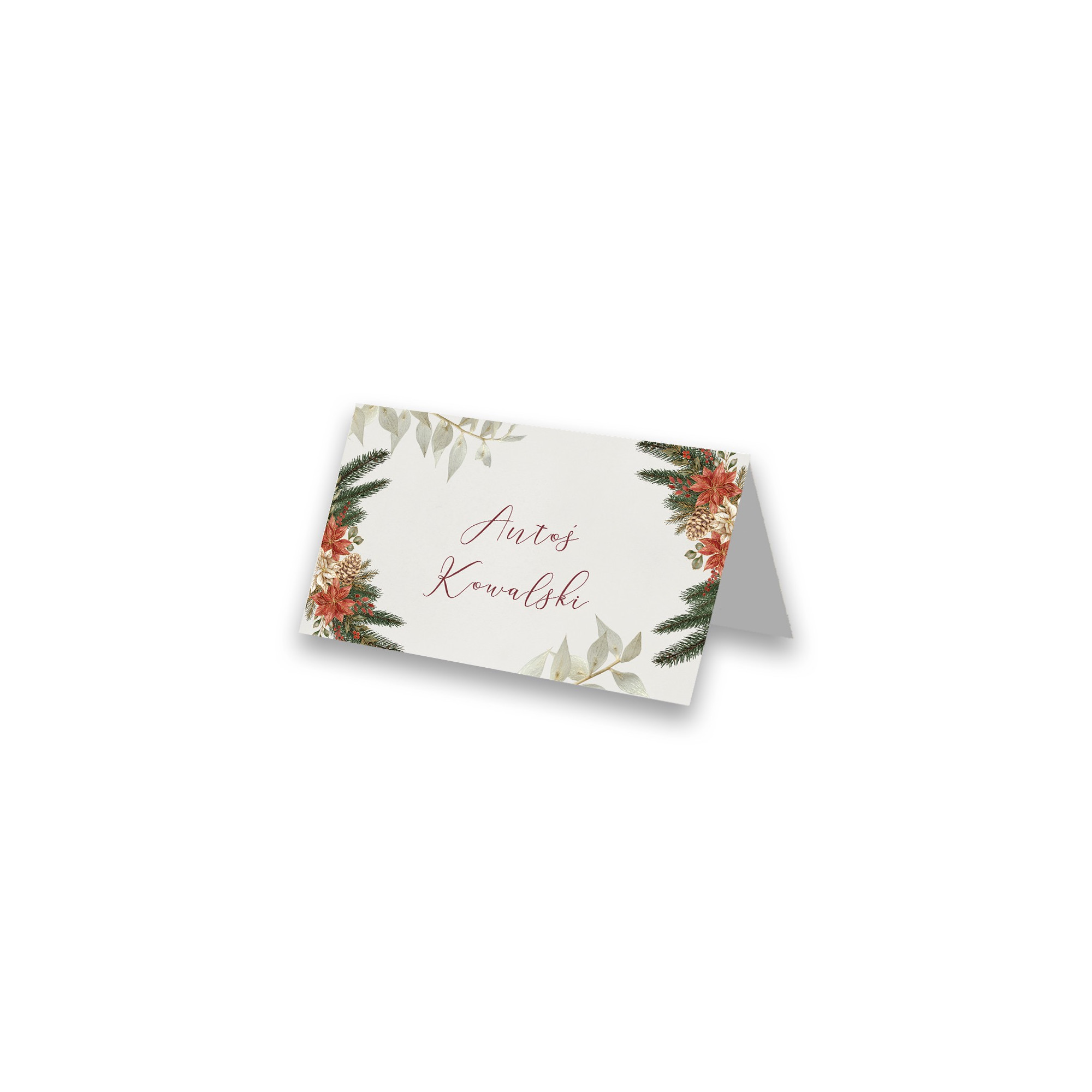 Winietki na Chrzest Święty Rustic Christmas Realizacja w 24h