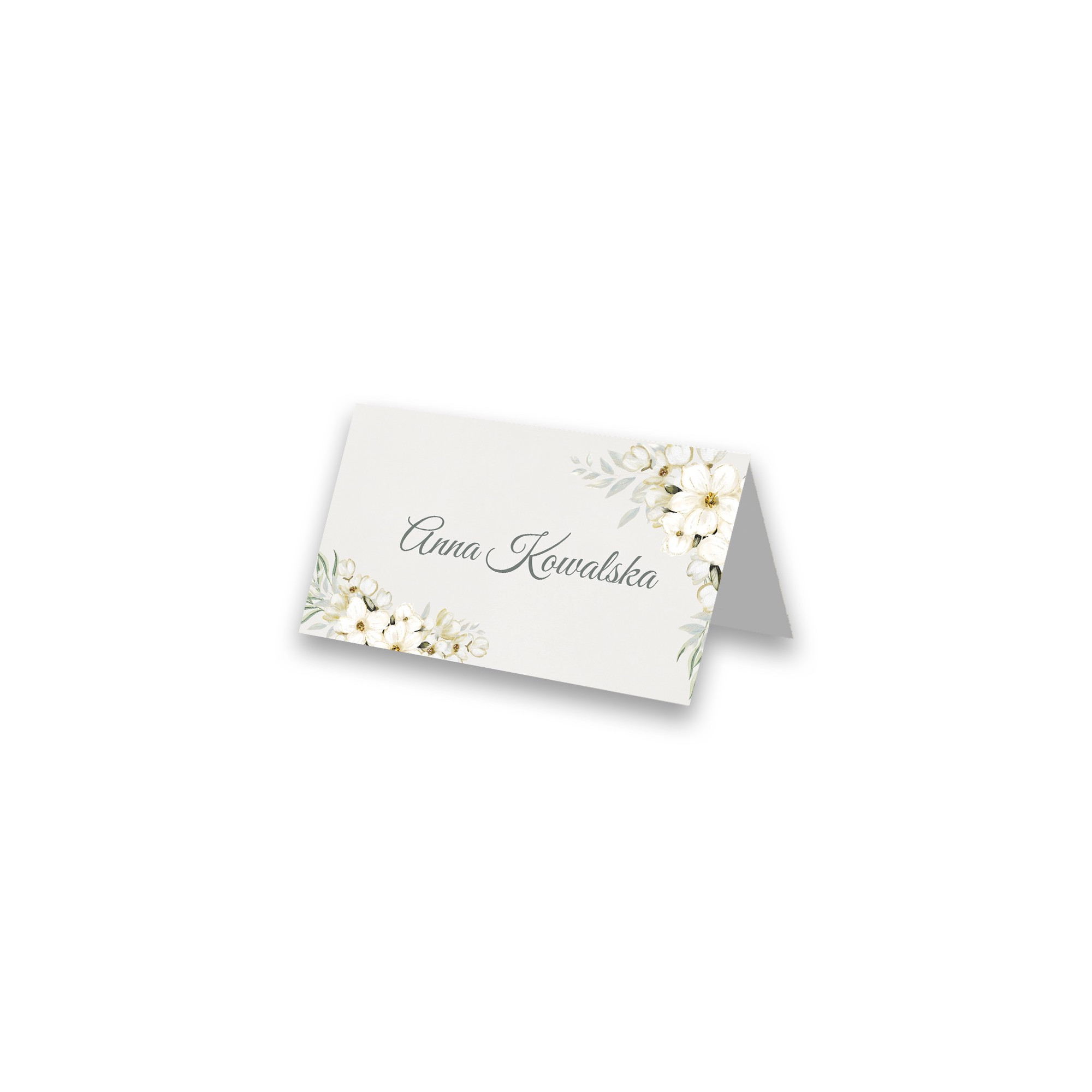 Winietki na Chrzest Święty White Flowers Realizacja w 24h