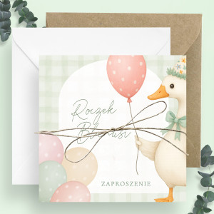 Zaproszenia Little Goose 24h na Pierwsze Urodziny Roczek Dziecka