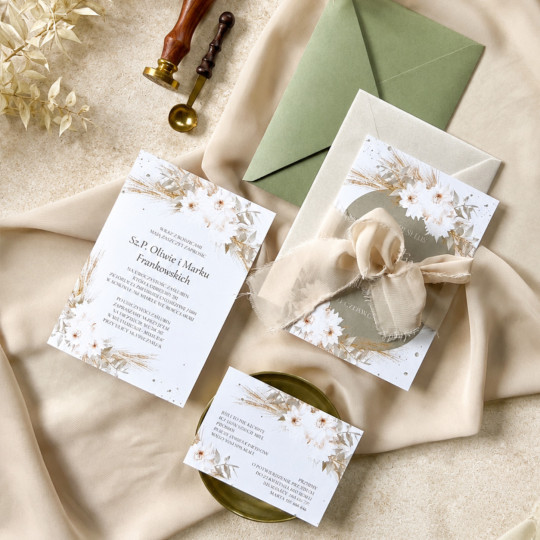 Zaproszenie ślubne z RSVP Boho Sage