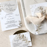 Zaproszenie ślubne z RSVP White Ruscus