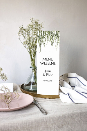 Menu weselne składane wolnostojące Starzec