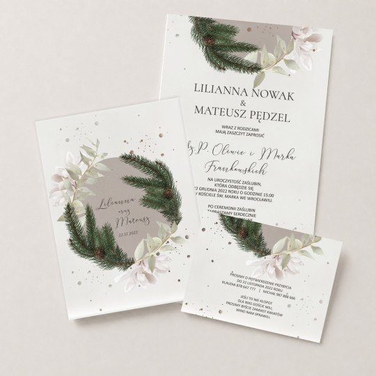 Zaproszenie ślubne z RSVP Rustic Boho