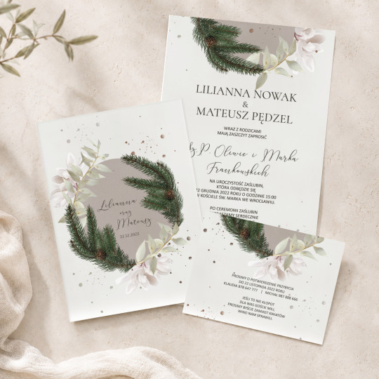 Zaproszenie ślubne z RSVP Rustic Boho