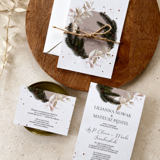 Zaproszenie ślubne z RSVP Rustic Boho