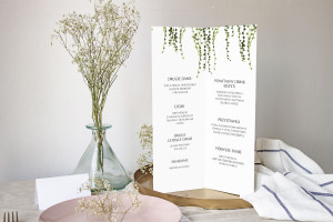Menu weselne składane wolnostojące Starzec
