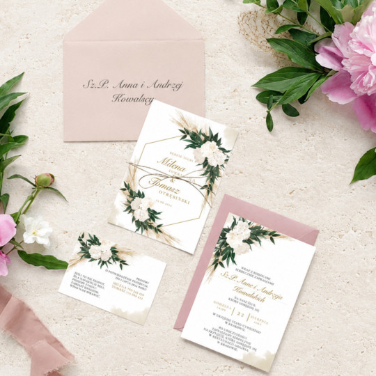 Zaproszenie ślubne z RSVP Greenery Boho