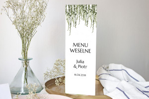 Menu weselne składane wolnostojące Starzec