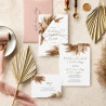 Zaproszenie ślubne z RSVP Geometric Pampas
