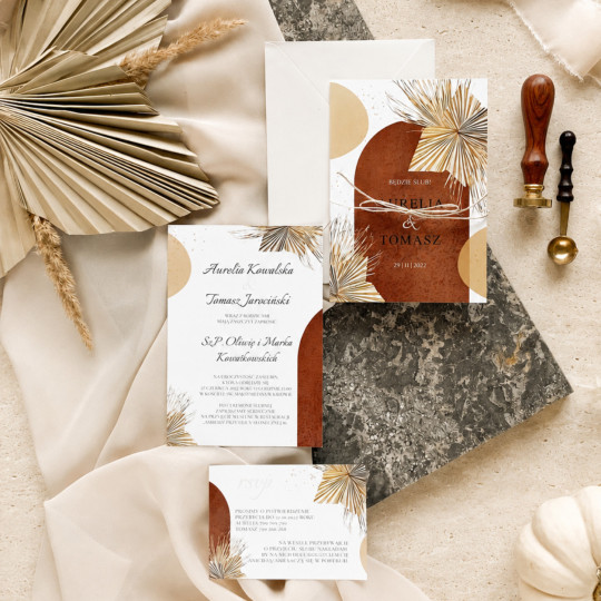 Zaproszenie ślubne z RSVP Boho Collage
