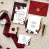 Zaproszenie ślubne z RSVP Rustic Burgundy