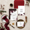 Zaproszenie ślubne z RSVP Rustic Burgundy