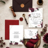 Zaproszenie ślubne z RSVP Rustic Burgundy