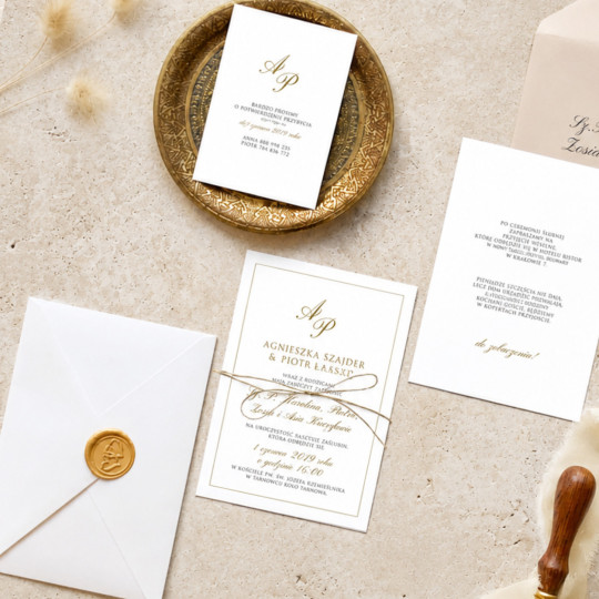 Zaproszenie ślubne z RSVP Royal Love