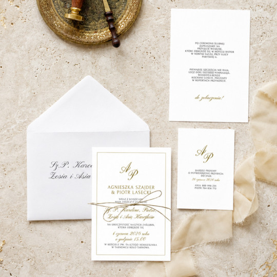 Zaproszenie ślubne z RSVP Royal Love