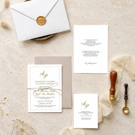 Zaproszenie ślubne z RSVP Royal Love