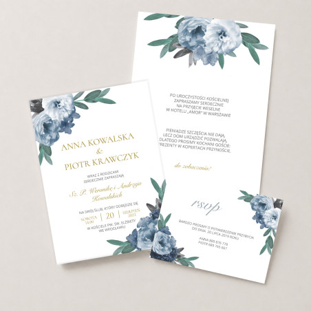 Zaproszenie ślubne z RSVP Vintage Blue