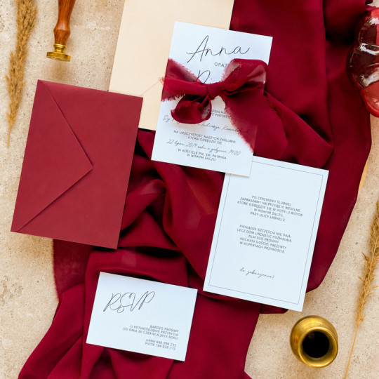 Zaproszenie ślubne z RSVP Eternity Line