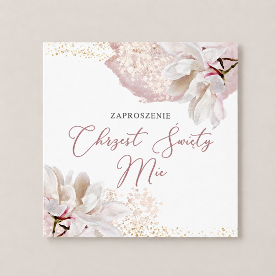 Zaproszenie na Chrzest Święty - KREATOR - Magnolie