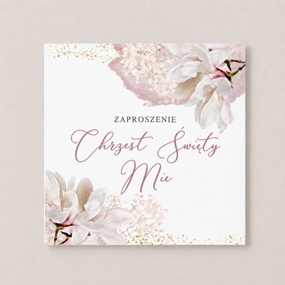 Zaproszenie na Chrzest Święty - KREATOR - Magnolie