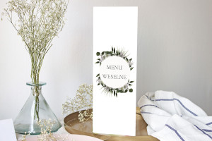 Menu weselne składane wolnostojące Natura