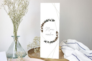 Menu weselne składane wolnostojące Geometryczne Boho