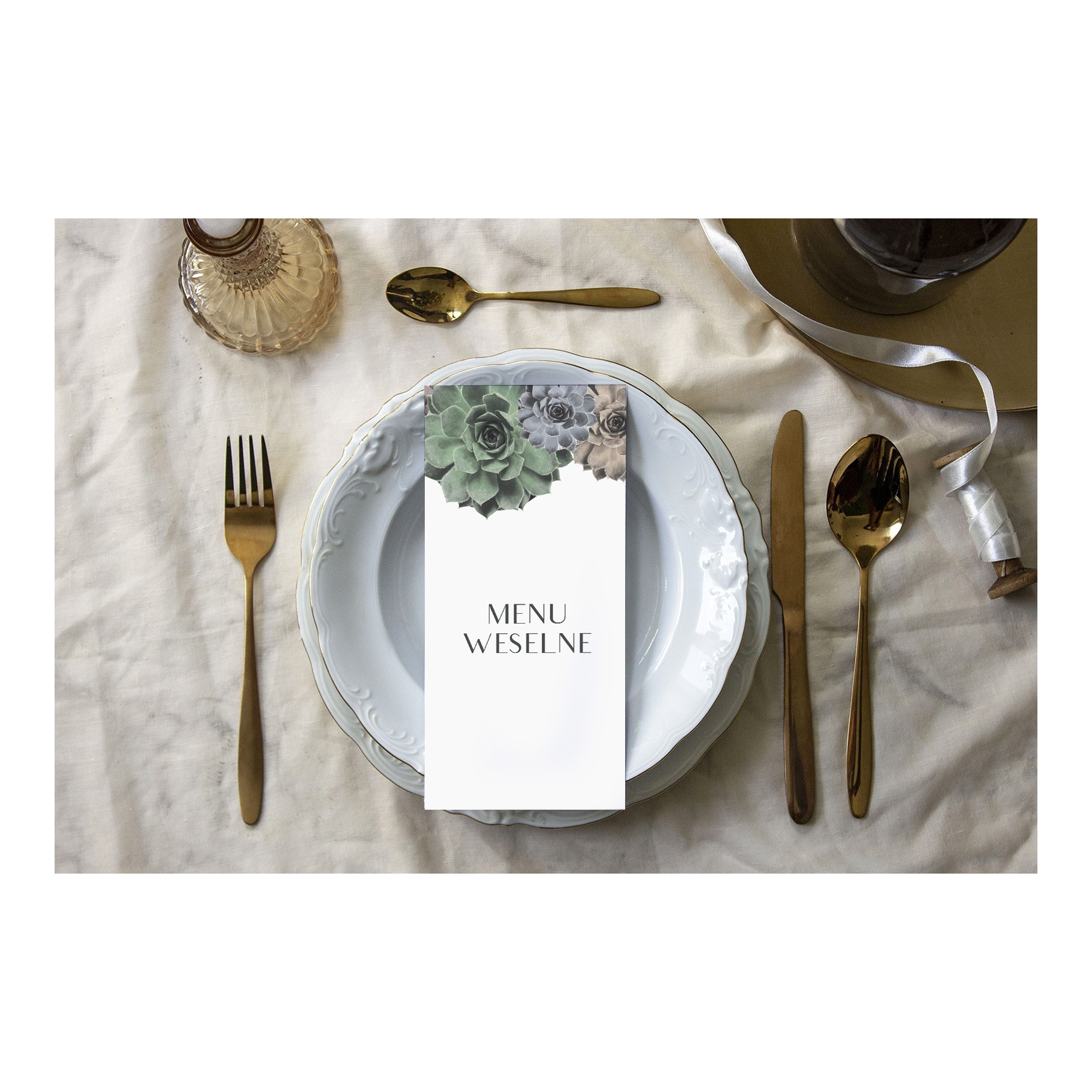 Menu weselne Sukulenty