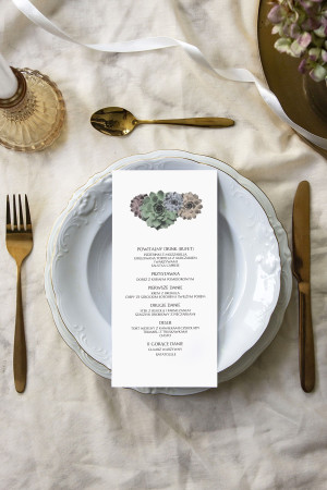Menu weselne Sukulenty