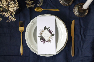 Menu weselne Tropikalne Kwiaty