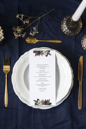 Menu weselne Tropikalne Kwiaty