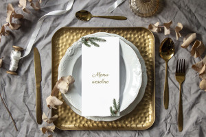 Menu weselne Gałązka świerku