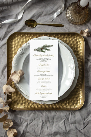 Menu weselne Gałązka świerku