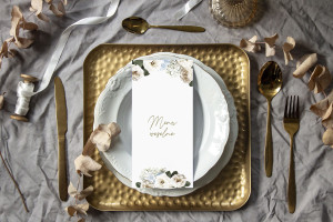 Menu weselne Angielska Róża