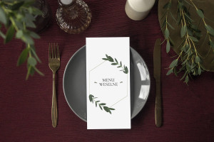 Menu weselne Greenery