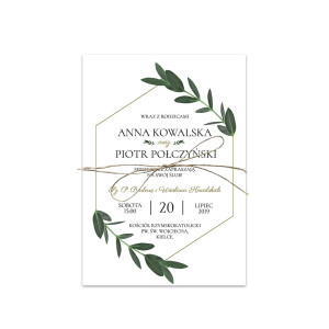 Zawiadomienie o ślubie Greenery