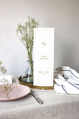 Menu weselne składane wolnostojące Royal Love