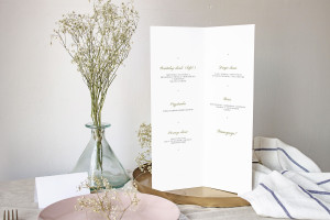 Menu weselne składane wolnostojące Royal Love