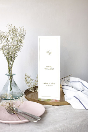 Menu weselne składane wolnostojące Royal Love
